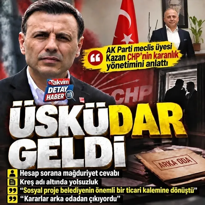 CHP’den istifa edip AK Parti’ye katılan Üsküdar Belediyesi Meclis Üyesi Hüseyin Kazan