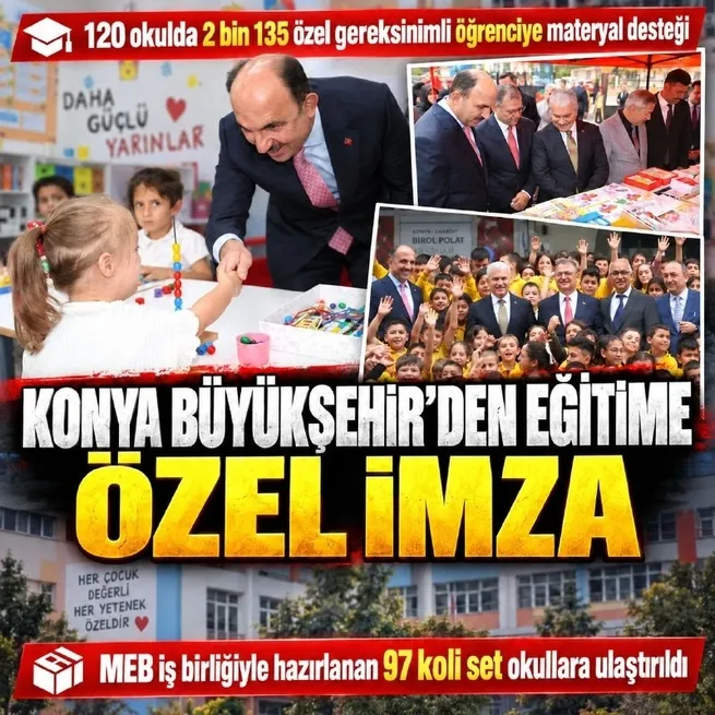 Konya Büyükşehir'den özel gereksinimli öğrencilere destek