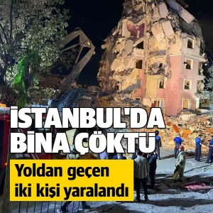 İstanbul'da bina çöktü
