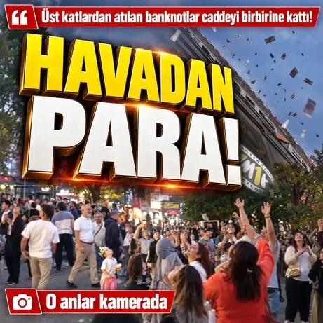 Çankaya'da klip çekimi sırasında binadan para atıldı