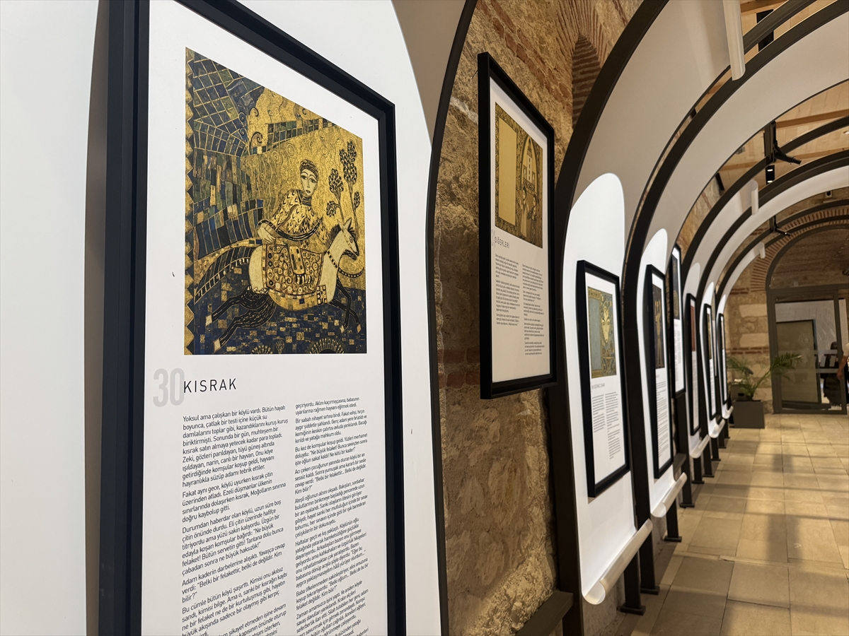 Nacer Khemir’in “40 Sufi Masalı” sergisi Rami Kütüphanesi’nde açıldı