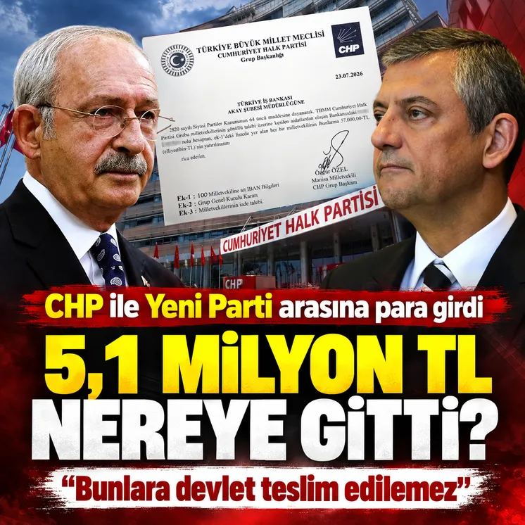 CHP’den Yeni Parti’ye 5,1 milyon TL aktarım iddiası