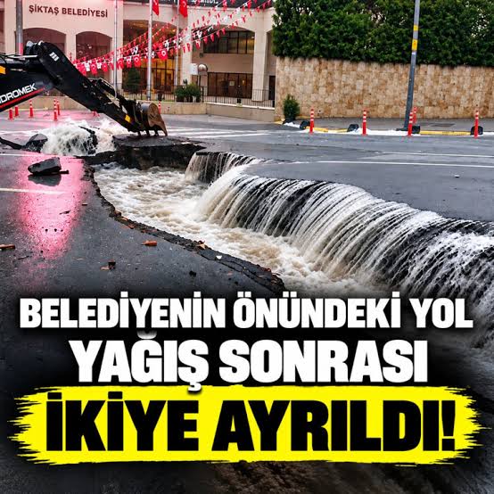 Eyüpsultan Belediyesi önündeki yol