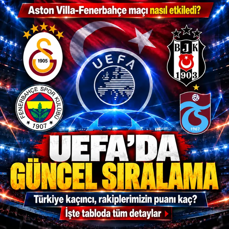 UEFA ülke puanı sıralaması: Türkiye kaçıncı sırada?
