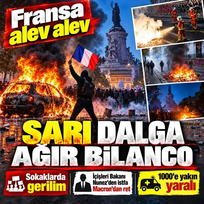 Fransa'da 17 Ekim'de düzenlenen sarı yelekliler gösterilerinin ardından siyasi kriz yaşanıyor