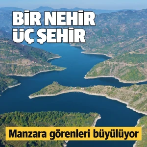 Samsun, Ordu ve Tokat illerine sınır olarak birbirinden ayıran Yeşilırmak'ın güzelliği, görüntülendi