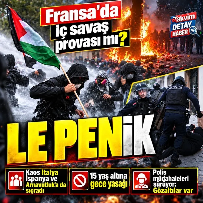Fransa'da olağanüstü güvenlik önlemleri alındı! Kaos komşu ülkelere sıçradı: Gözaltılar var