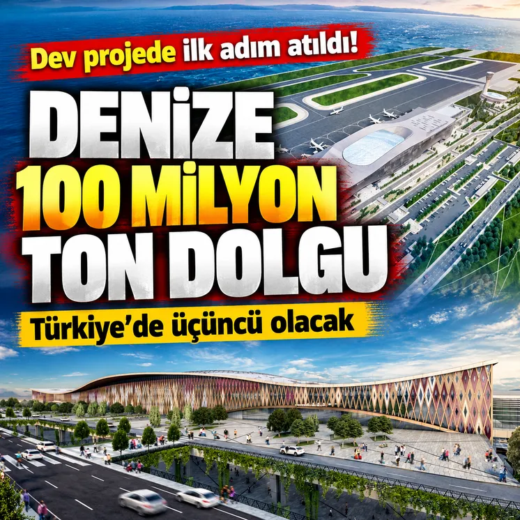 Trabzon Yeni Havalimanı Projesi ülkede deniz üzerine inşa edilecek üçüncü havalimanı olacak