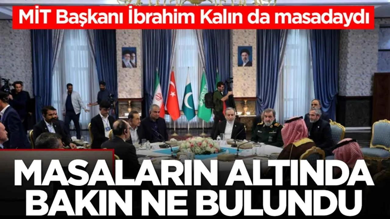 MİT Başkanı İbrahim Kalın da masadaydı