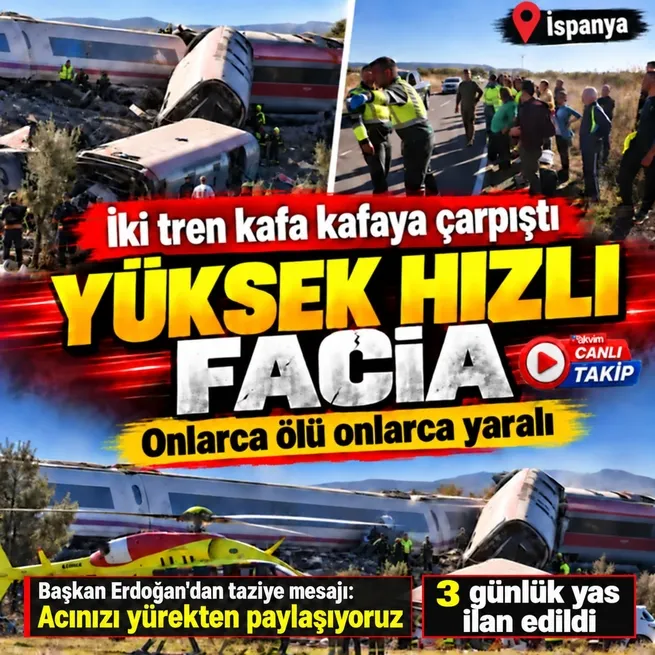 İspanya'da facia gibi tren kazası