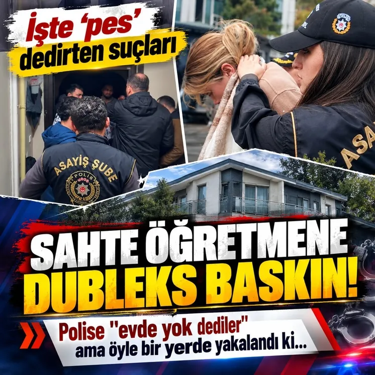 Sahte öğretmen dubleks evin çatısında yakalandı
