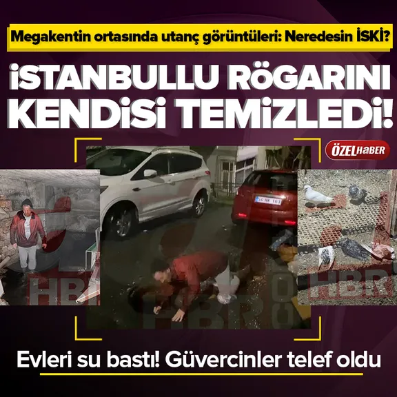 Rami Cuma Mahallesi’nde tıkanan rögarların taşmasıyla kanalizasyon suları sokakları adeta göle çevirdi