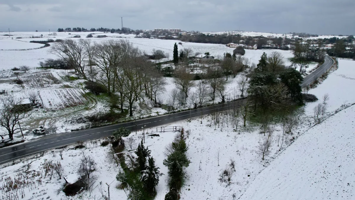Megakentte kış manzarası