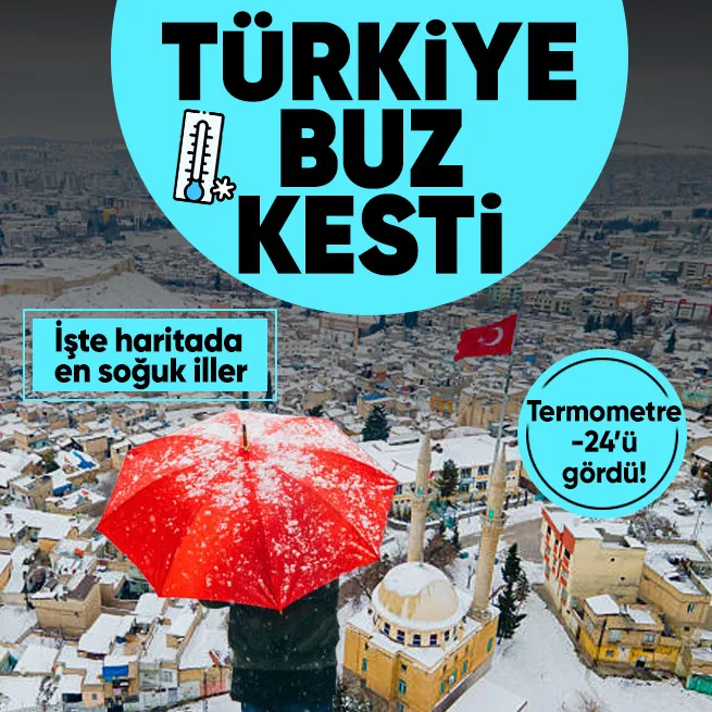 Ocak 2026'da 81 ilde sıcaklıklar sıfırın altına düşerken