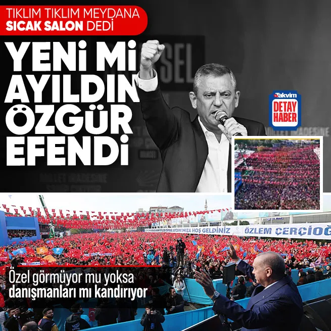 CHP Genel Başkanı Özgür Özel, canlı yayınlanan bu törenin "sıcak salonda" yapıldığını iddia etti