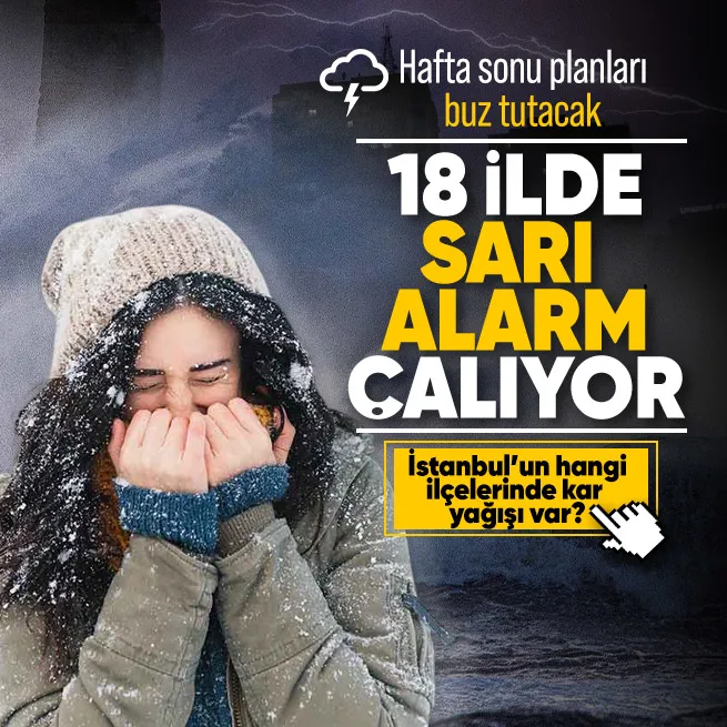 Yağışların karla karışık yağmur ve kar şeklinde görülmesi bekleniyor