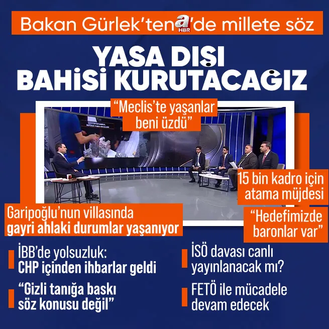 Adalet Bakanı Akın Gürlek, göreve geldikten sonraki ilk özel röportajını A Haber ekranlarında verdi