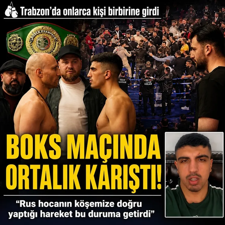 Trabzon'da boks m&uuml;sabakası sırasında