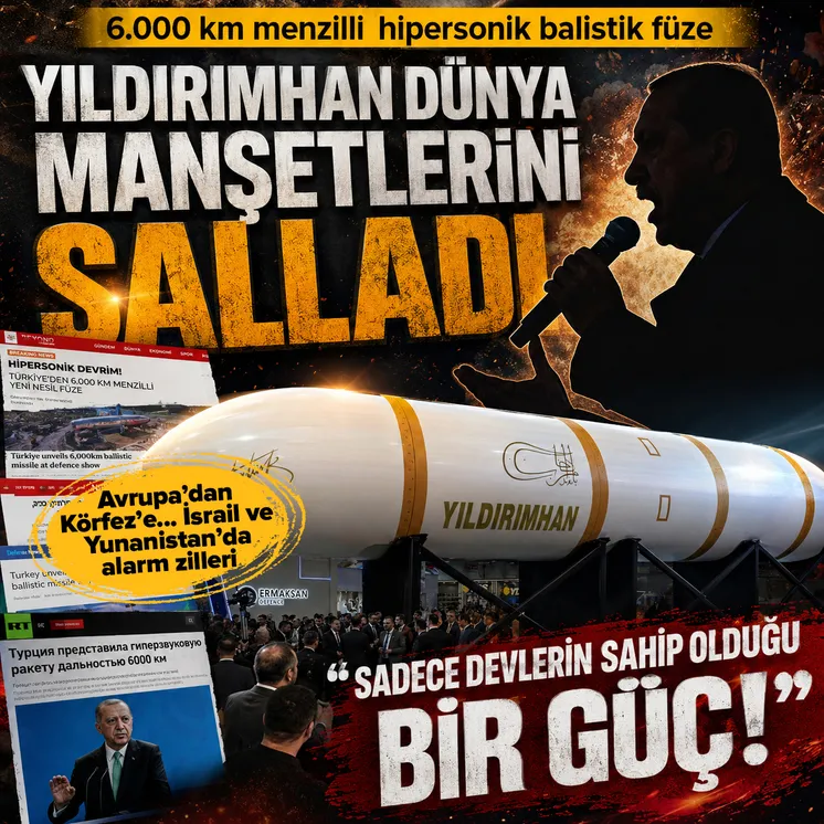 T&uuml;rkiye'nin 6.000 km menzilli hipersonik balistik f&uuml;zesi