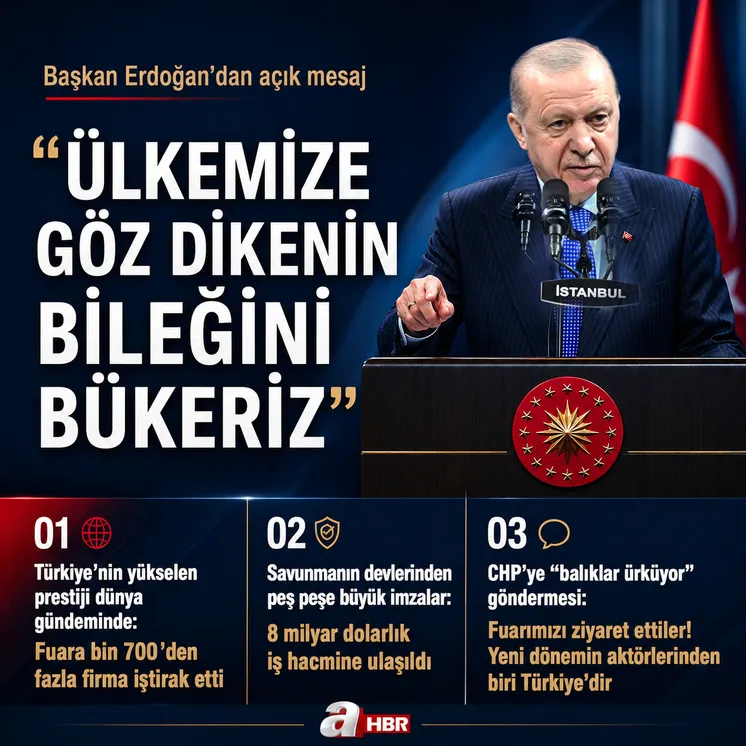 Başkan Erdoğan'dan a&ccedil;ık mesaj