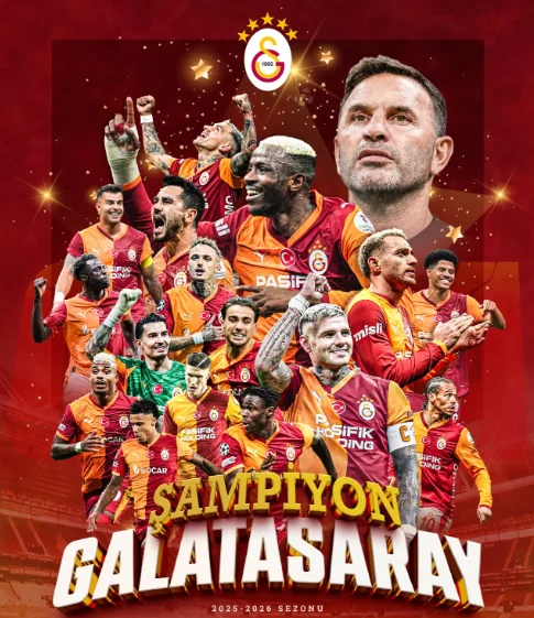 26. şampiyonluğunu yaşayan Galatasaray, Okan Buruk y&ouml;netiminde &uuml;st &uuml;ste 4'&uuml;nc&uuml; kez şampiyon oldu