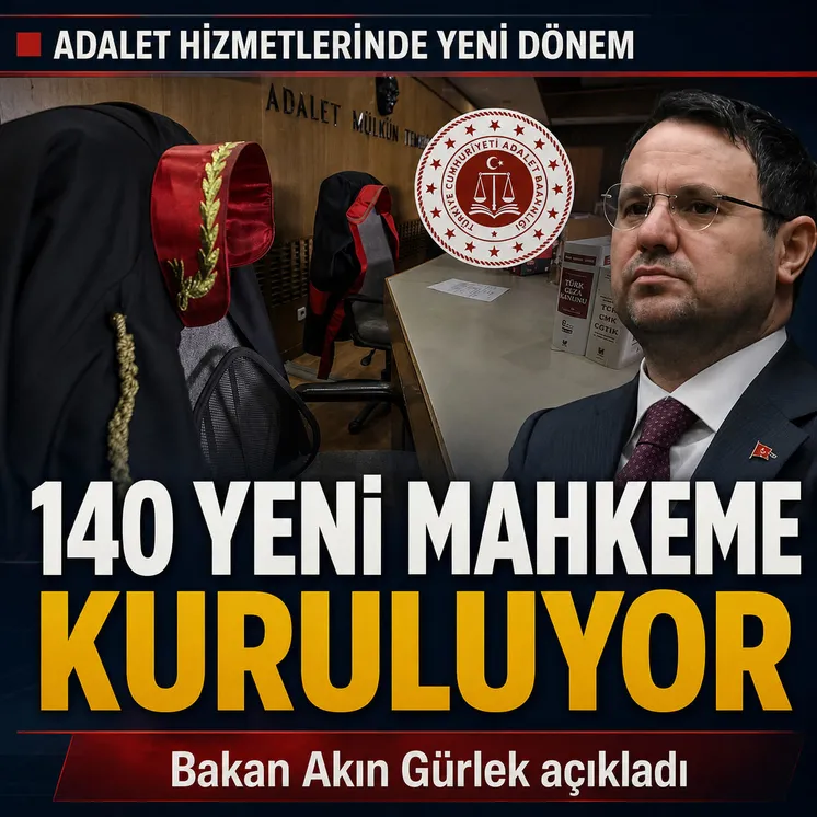 Bakan G&uuml;rlek duyurdu: 140 yeni mahkeme kurulacak