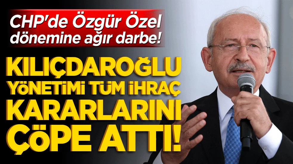 CHP'de &Ouml;zg&uuml;r &Ouml;zel d&ouml;nemine ağır darbe