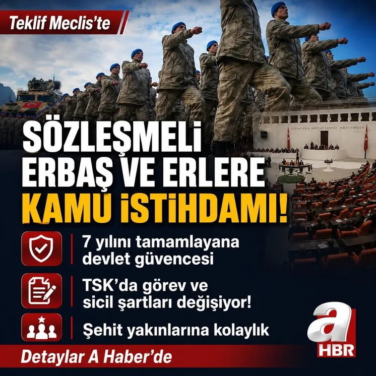 Uzman erbaş ve erlerle ilgili yasa teklifi Meclis'te
