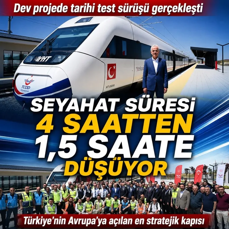 Halkalı-Kapıkule arası 4 saatten 1,5 saate d&uuml;ş&uuml;yor
