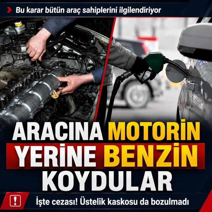 Aracına motorin yerine benzin koydular! İşte cezası