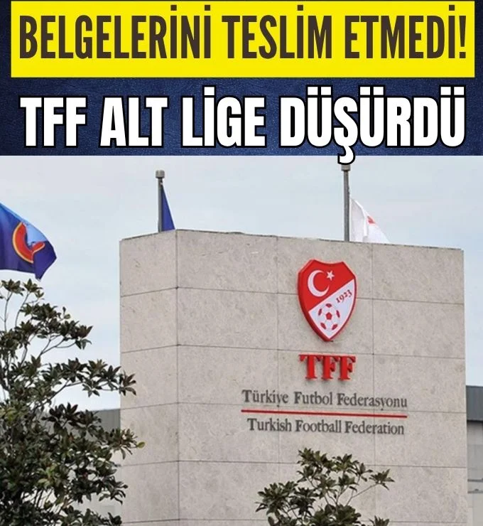 Altınordu TFF&rsquo;ye belgeleri teslim etmedi! Alt lige d&uuml;ş&uuml;r&uuml;ld&uuml;