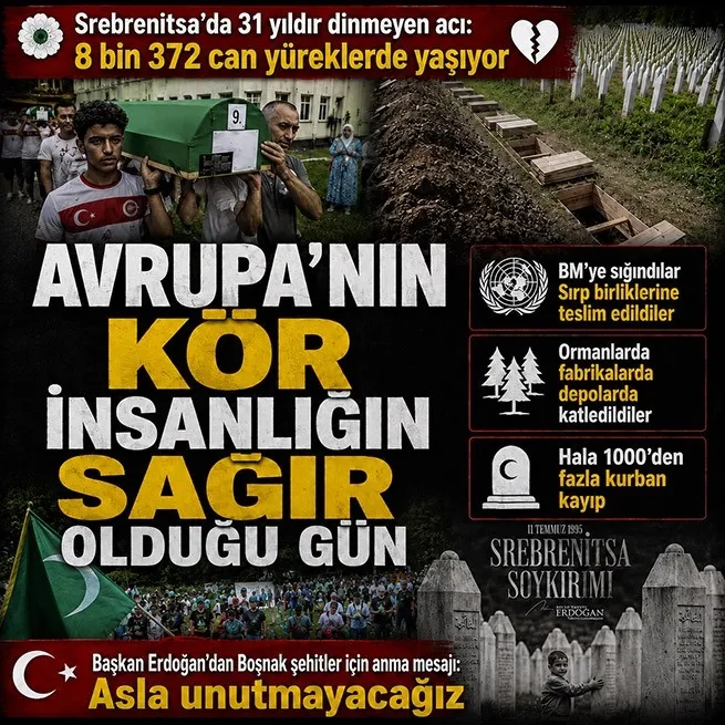 Srebrenitsa&rsquo;da dinmeyen acı