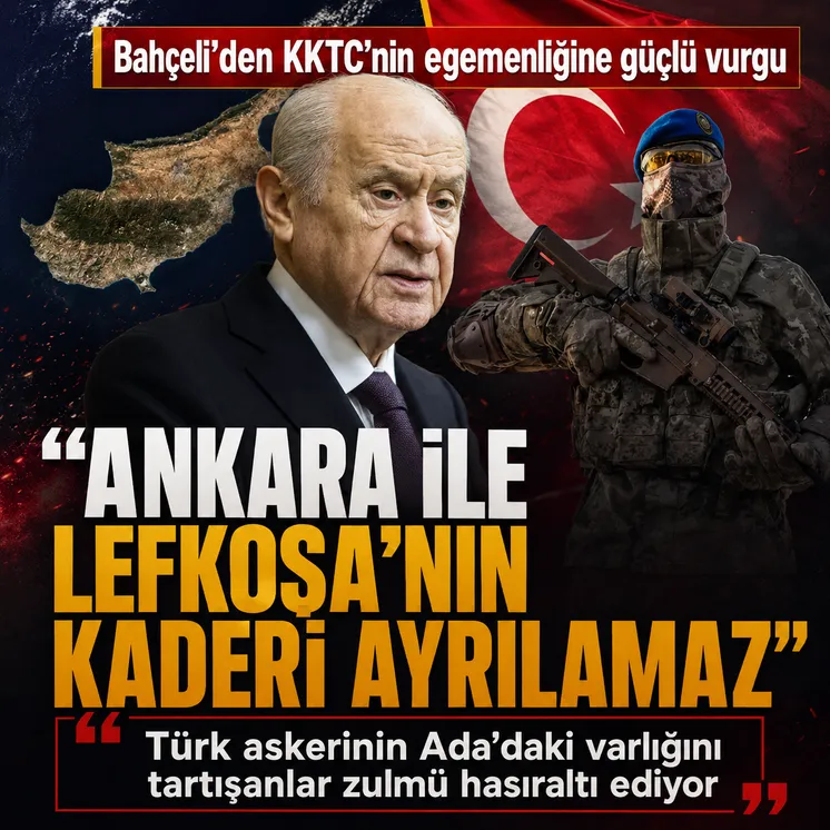 Bah&ccedil;eli&rsquo;den Kıbrıs mesajı
