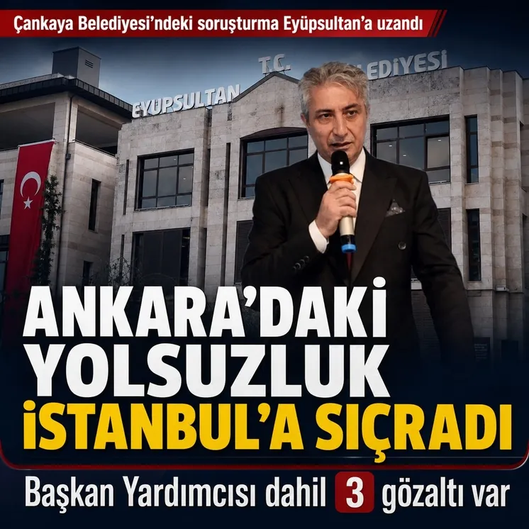 Ey&uuml;psultan Belediye'nde yolsuzluk operasyonu