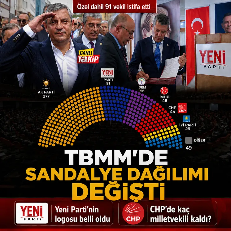 TBMM&rsquo;de sandalye dağılımı değişti
