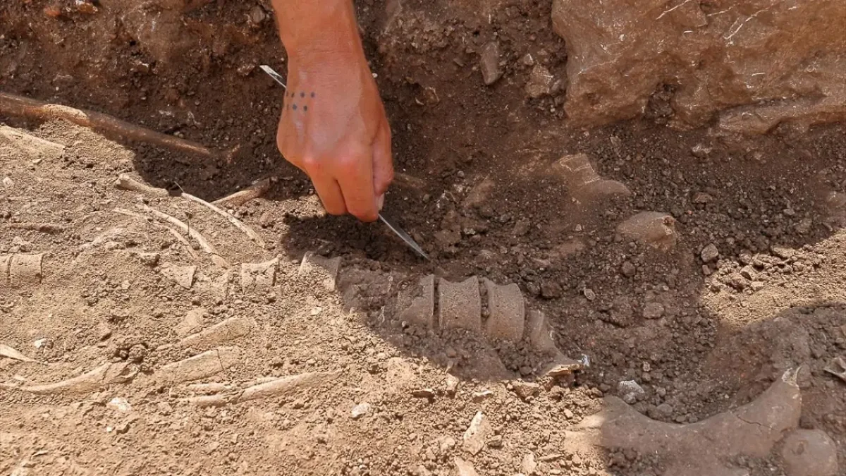 &Ccedil;orum'un Boğazkale il&ccedil;esindeki Hattuşa Antik Kenti'nde s&uuml;rd&uuml;r&uuml;len kazılarda